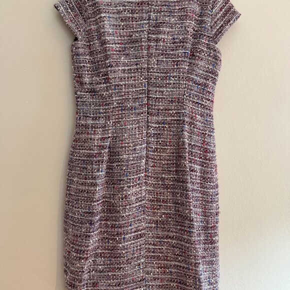 KARL LAGERFELD 8 Boucle Multi-Colored (Pink) short sleeve sheath dress - Picture 2 of 9